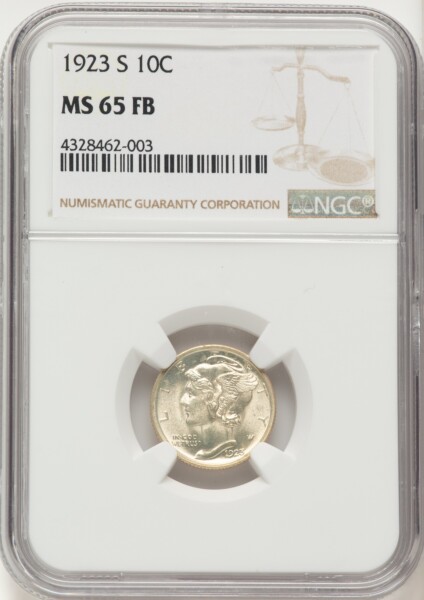 1923-S 10C, FB 65 NGC