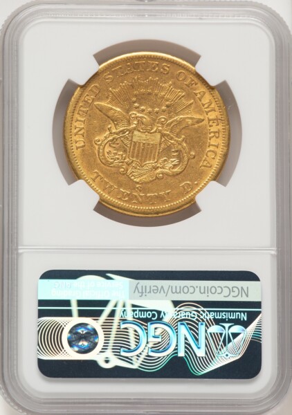 1860-S $20 45 NGC