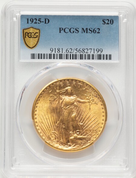 1925-D $20 PCGS Secure 62 PCGS