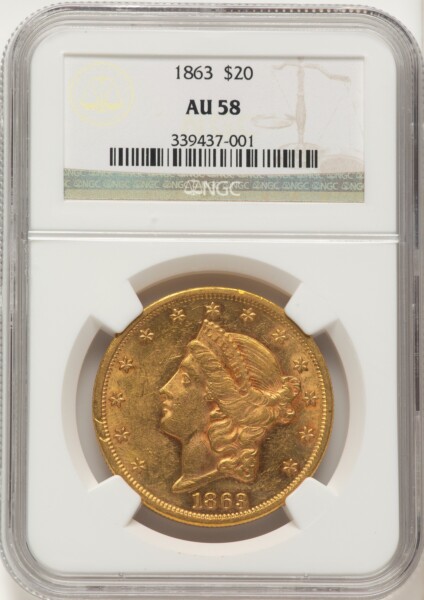 1863 $20 58 NGC