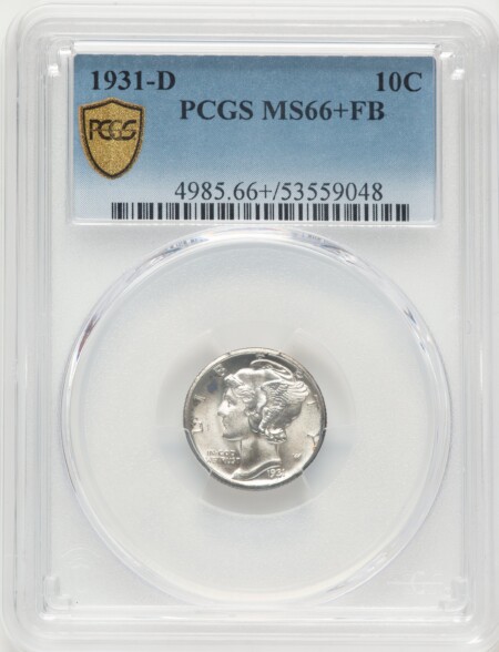 1931-D 10C, FB PCGS Plus 66 PCGS