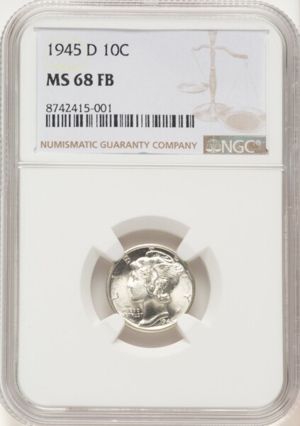 1945-D 10C, FB 68 NGC
