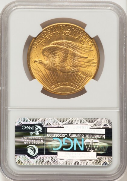1924 $20 Saint CAC Brown Label 64 NGC