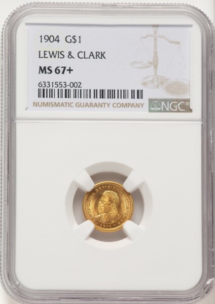 1904 G$1 Lewis and Clark, MS NGC Plus 67 NGC