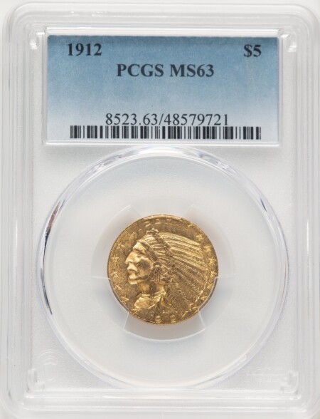 1912 $5 63 PCGS