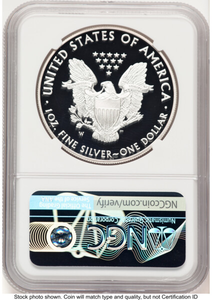 2017-W Proof Silver Eagle 1 oz Brown Label 70 NGC