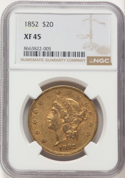 1852 $20 45 NGC