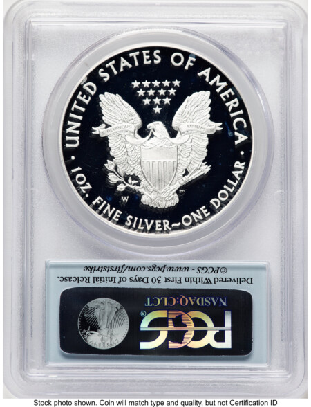 2015-W Proof Silver Eagle 1 oz FS Flag 70 PCGS
