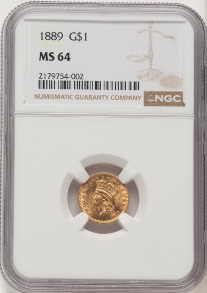 1889 G$1 64 NGC