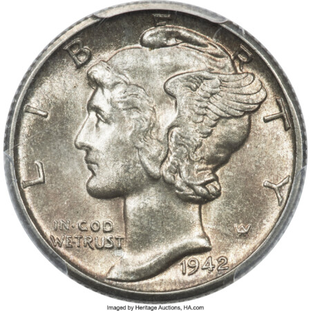 1942/1-D 10C FS-101, FB CAC PCGS Plus 64 PCGS