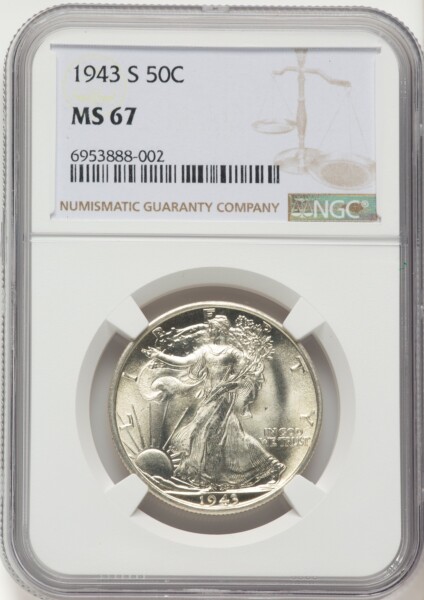 1943-S 50C 67 NGC