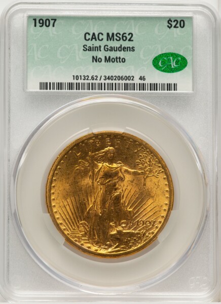 1907 $20 Saint, MS 62 CACG