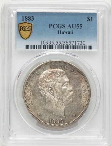 1883 Hawaii Dollar PCGS Secure 55 PCGS
