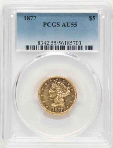 1877 $5 55 PCGS
