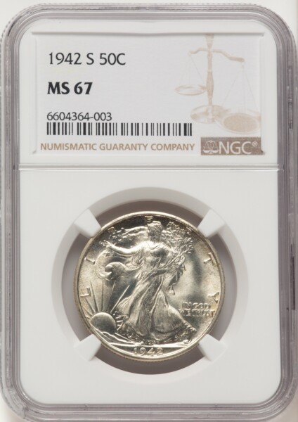 1942-S 50C 67 NGC
