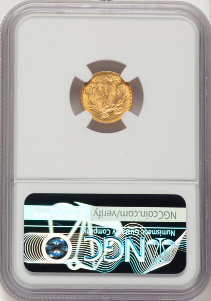 1873 G$1 OPEN 3, MS 63 NGC