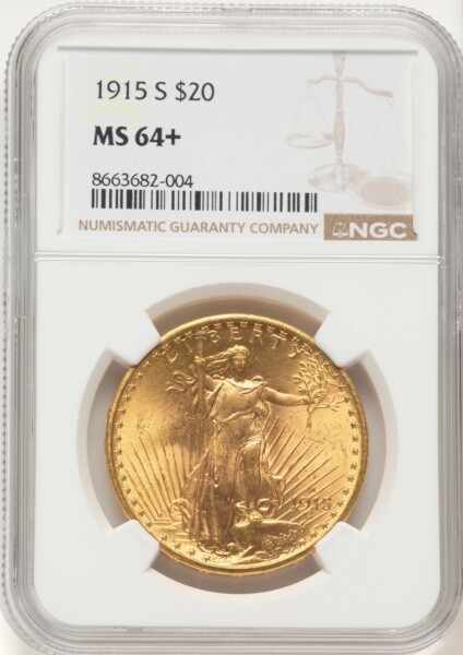 1915-S $20 NGC Plus 64 NGC