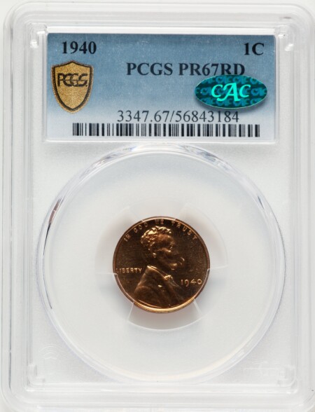 1940 1C, RD CAC PCGS Secure 67 PCGS