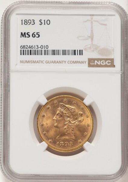 1893 $10 65 NGC