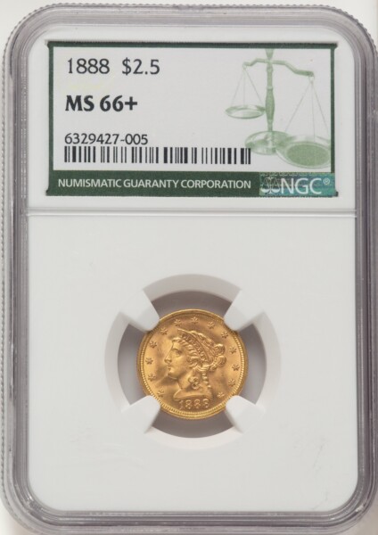 1888 $2 1/2 NGC Plus 66 NGC