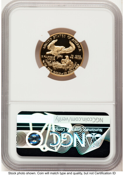 1992-P Proof Gold Eagle 1/4 oz Red Book 70 NGC