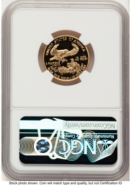2001-W Proof Gold Eagle 1/4 oz Red Book 70 NGC
