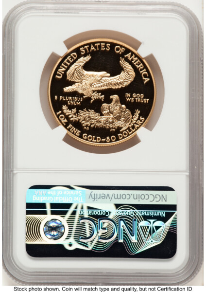2001-W Proof Gold Eagle 1 oz Mike Castle 70 NGC