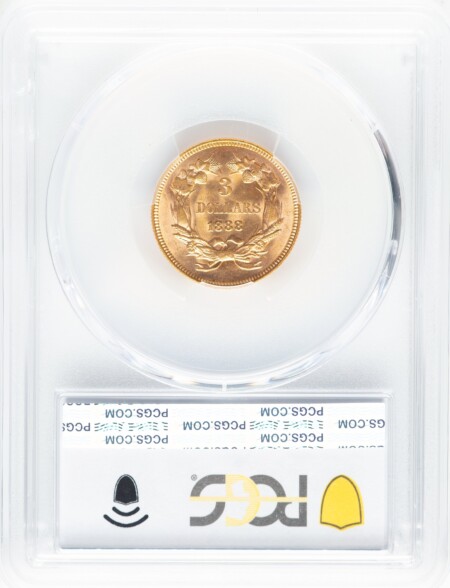 1888 $3 PCGS Secure 65 PCGS