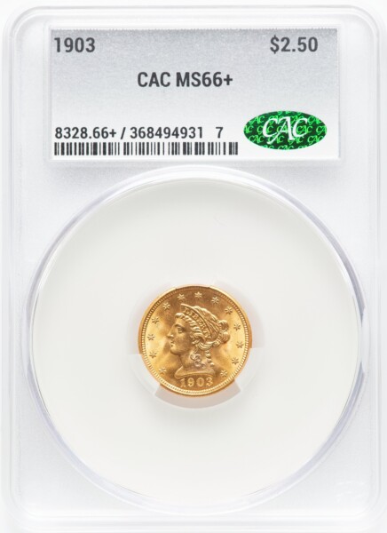 1903 $2 1/2 CAC CACG Plus 66 CACG