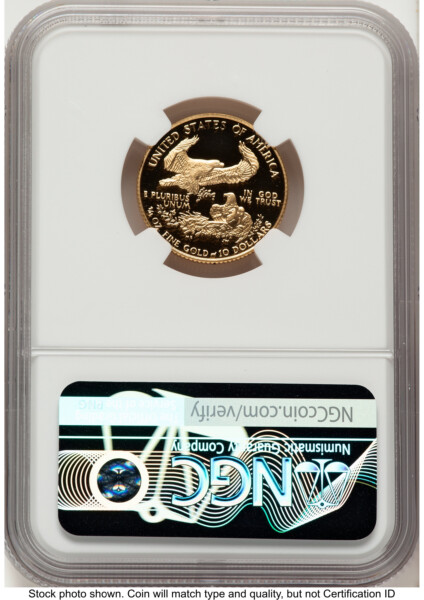1990-P Proof Gold Eagle 1/4 oz Red Book 70 NGC