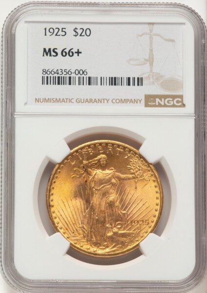 1925 $20 NGC Plus 66 NGC