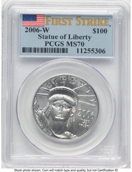 2006-W Burnished Platinum Eagle 1 oz FS Flag 70 PCGS