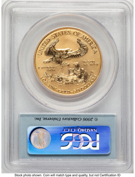 2006-W Reverse Proof Gold Eagle 1 oz FS Flag 70 PCGS