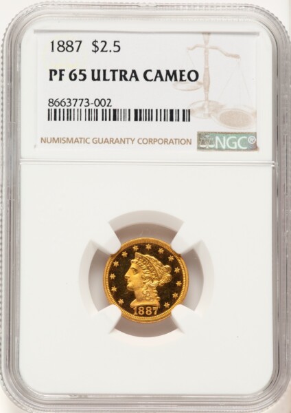 1887 $2 1/2, DC 65 NGC