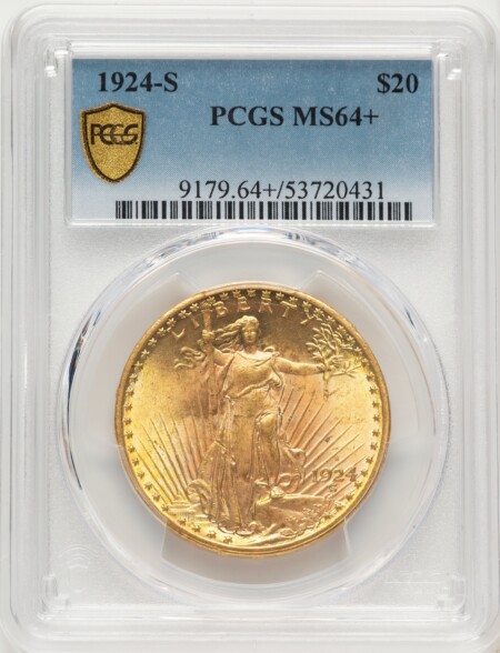 1924-S $20 PCGS Secure PCGS Plus 64 PCGS