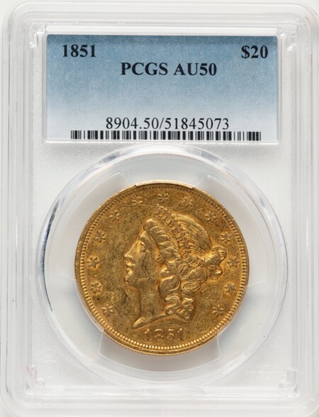 1851 $20 50 PCGS