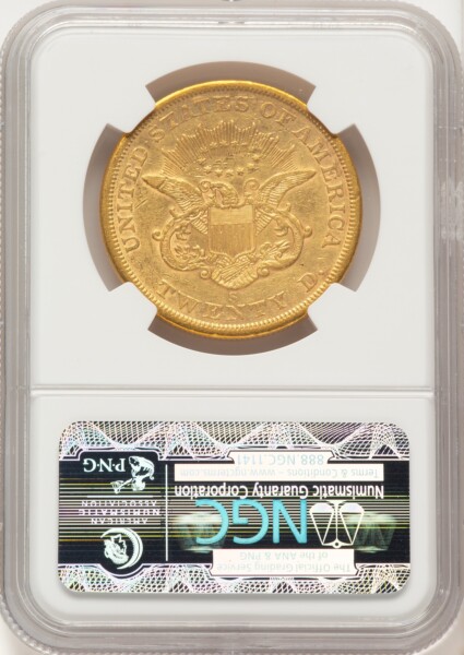 1861-S $20 45 NGC