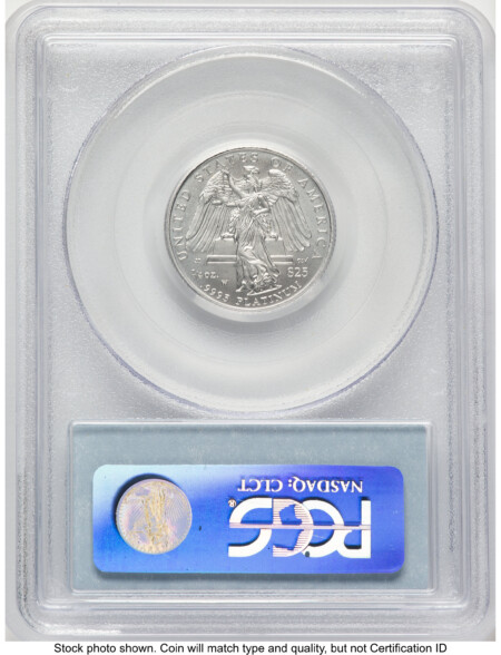 2008-W Burnished Platinum Eagle 1/4 oz Blue Label 70 PCGS