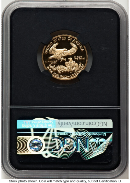 2018-W Proof Gold Eagle 1/4 oz FDI Elizabeth Jones Washington Blk Core 70 NGC