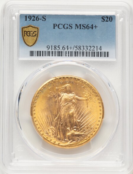 1926-S $20 PCGS Secure PCGS Plus 64 PCGS