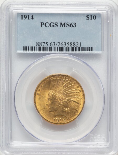 1914 $10 63 PCGS