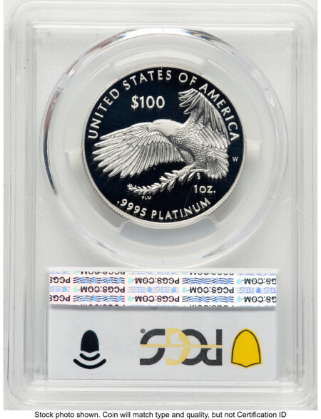 2022-W Proof Platinum Eagle 1 oz Blue Gradient 70 PCGS