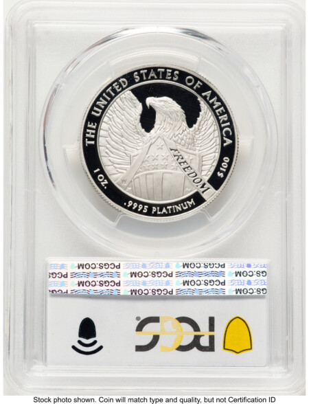 2007-W Proof Platinum Eagle 1 oz Blue Gradient 70 PCGS