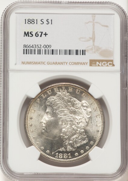 1881-S S$1 NGC Plus 67 NGC