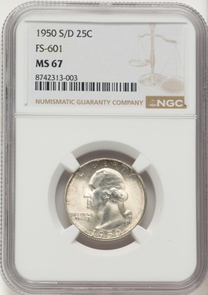 1950-S/D 25C 67 NGC