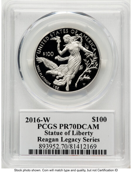 2016-W Proof Platinum Eagle 1 oz Reagan Legacy Series Michael Reagan Picture 70 PCGS