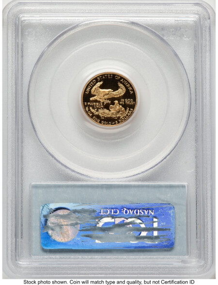 2001-W Proof Gold Eagle 1/10 oz Blue Label 70 PCGS