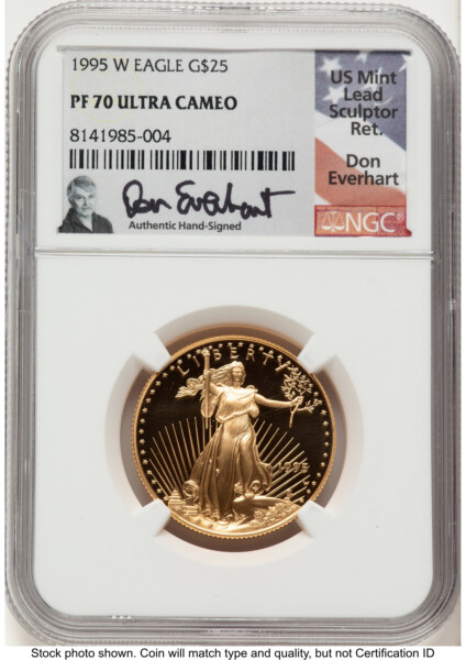 1995-W Proof Gold Eagle 1/2 oz Don Everhart 70 NGC