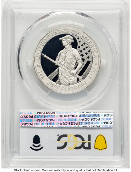 2012-W Proof Platinum Eagle 1 oz Blue Gradient 70 PCGS