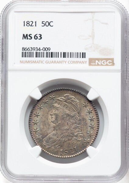 1821 50C, MS 63 NGC